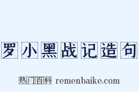 罗小黑战记造句是什么意思的图片